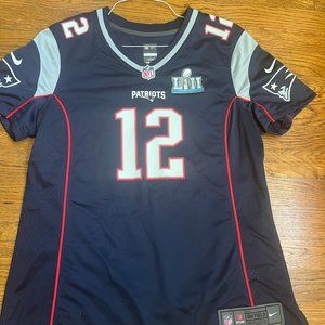 Authentic Nike Tom Brady New England Patriots Super Bowl LII Jersey Womens L